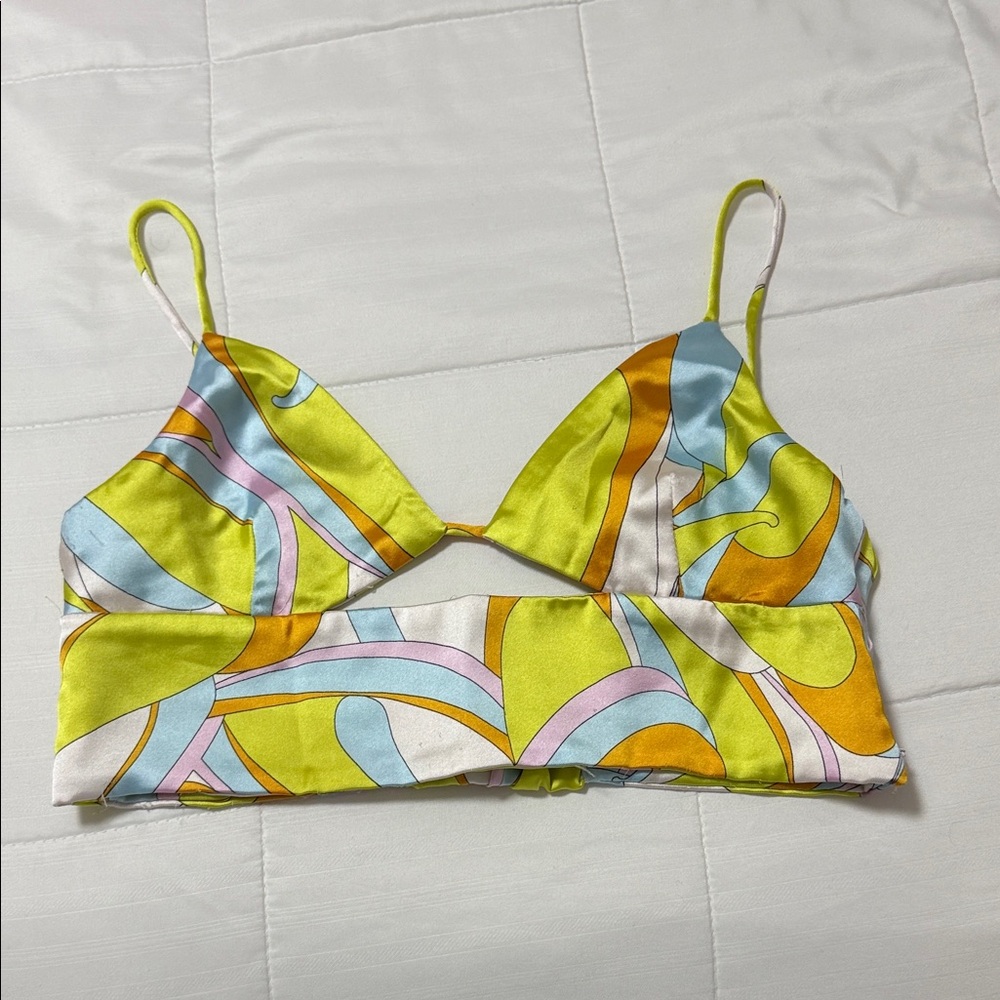 Zara Multicolor Abstract Camisole Top M